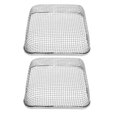 2 Pezzi Presa d'Aria Stufa RV 4,5 X 4,5 pollici Acciaio Inossidabile Pesante Coperchio Anti-Insetti Volanti Presa d'Aria Scarico Riscaldatore Camper Schermo a Rete