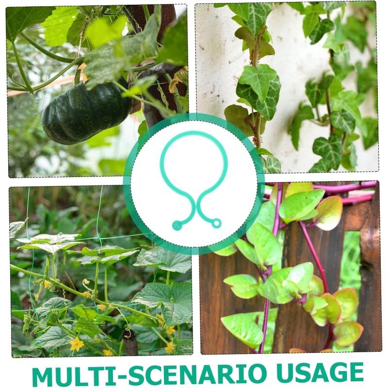50/100Pcs 8-character Buckle Plastic Buckle Rattan Clamp Ring Plant Binding Buckle Plant Climbing Wall Clip Vine Support