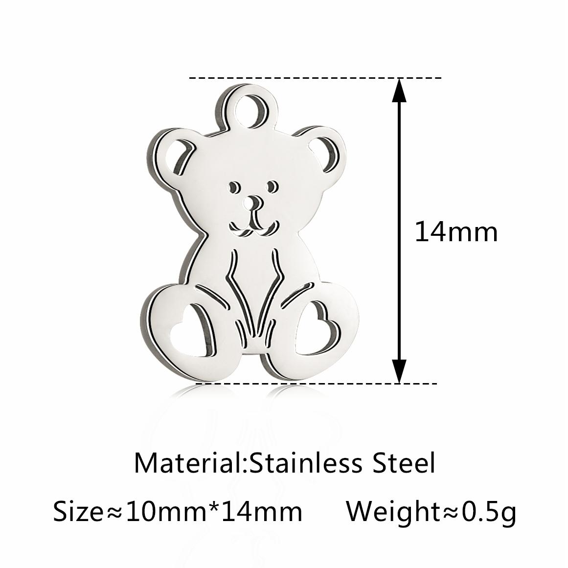 5Pc Baby Charm Nipple/Angel/Love Heart House/Stroller Charms Stainless Steel Birth Christening Shower Pendant DIY Jewelry Making