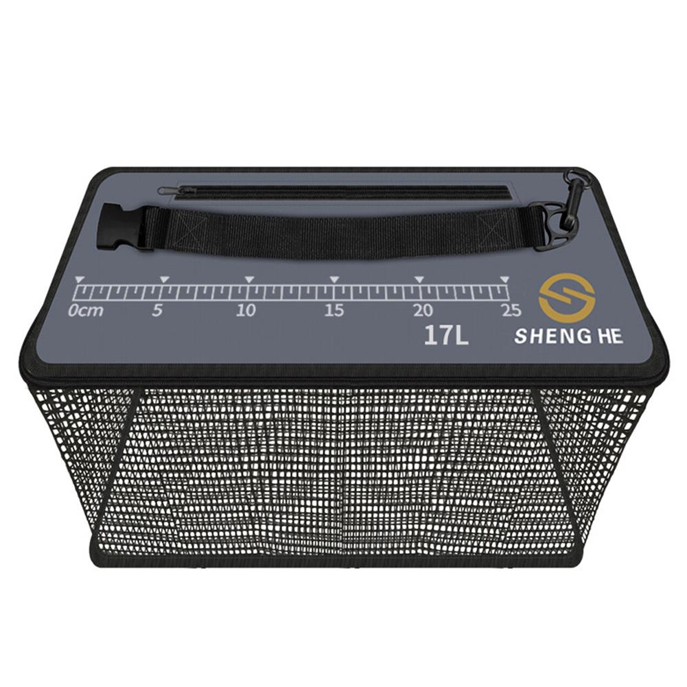 Fiskvaktnät 17L/22L/29L Levande Fisk Tunna Fiskelåda Bärbar Multifunktionshink Utomhus Fiskeredskap Utrustning