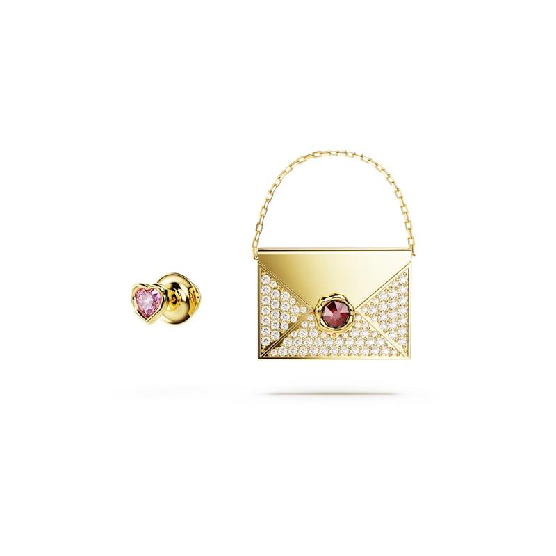 Swarovski Letra Series Love Letter Cubic Zirconia Crystal Gold Plated Brooch Women s Gold 5665842 золотой