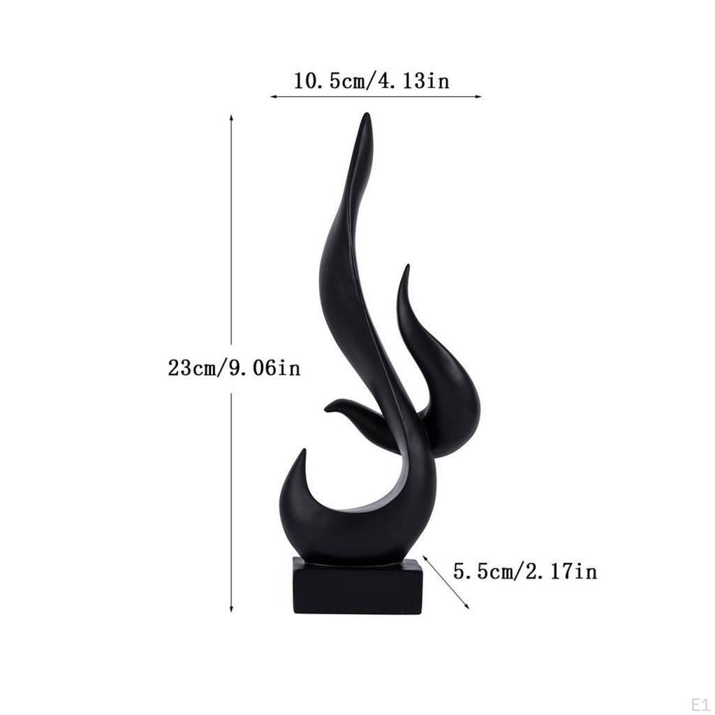 Flammen-Skulptur Moderne Abstrakte Glänzende Statue für Kunstliebhaber, Dezente Dekoration