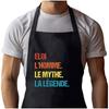 Kitchen Apron - Eloi - Black - Durable Cotton - Breton Print