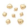 14K Gold-filled Heart-Shaped Pendant Charm for DIY Bracelet/Necklace - Real Gold, Shiny, Color-Preserving.