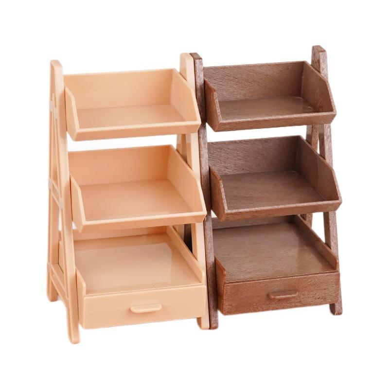Miniature Mini Flower Stand Shelf Play House Toy Model Mini Simulation Scene Doll House Dessert Knickknack