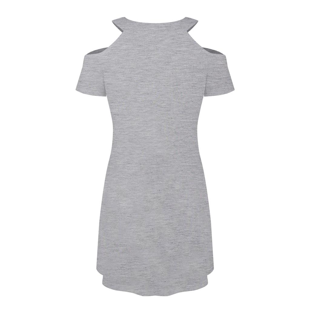 Damen Sommerkleider für Frauen 2022 Einfarbiges trägerloses Freizeitkleid