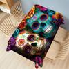 JIT - 1 Piece Halloween Skull Printed Tablecloth, Halloween Night Mexican Theme, Floral Plant Tableclothzyc