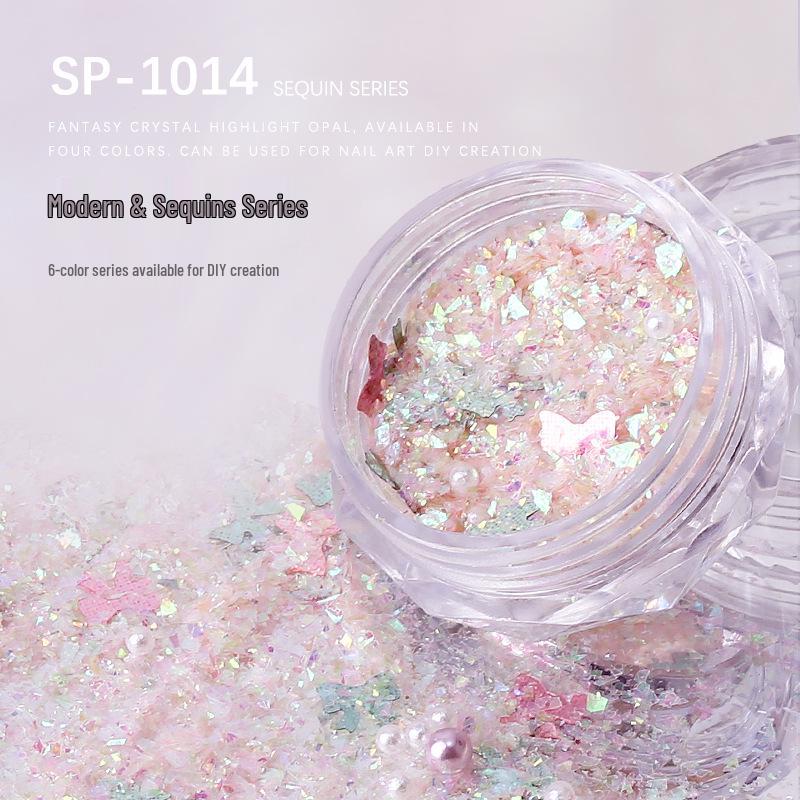 

Nail Art Glitter: Irregular Mixed Sequins with Stars & Bows