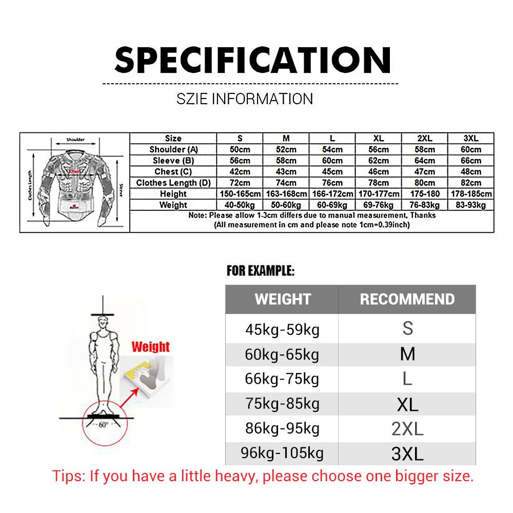 Motorcycle Armor CE Certification Motocross Chest Back Protector Moto Protection Body Armor Riding Motocross Jacket Protective