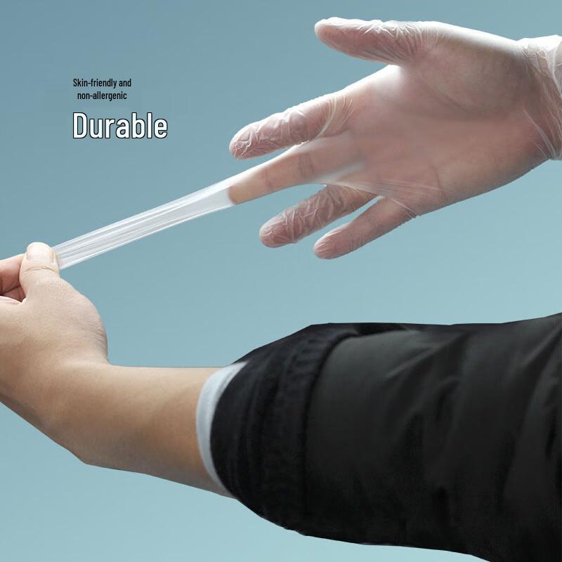 Qiao Yi Thickened Transparent PVC Disposable Gloves