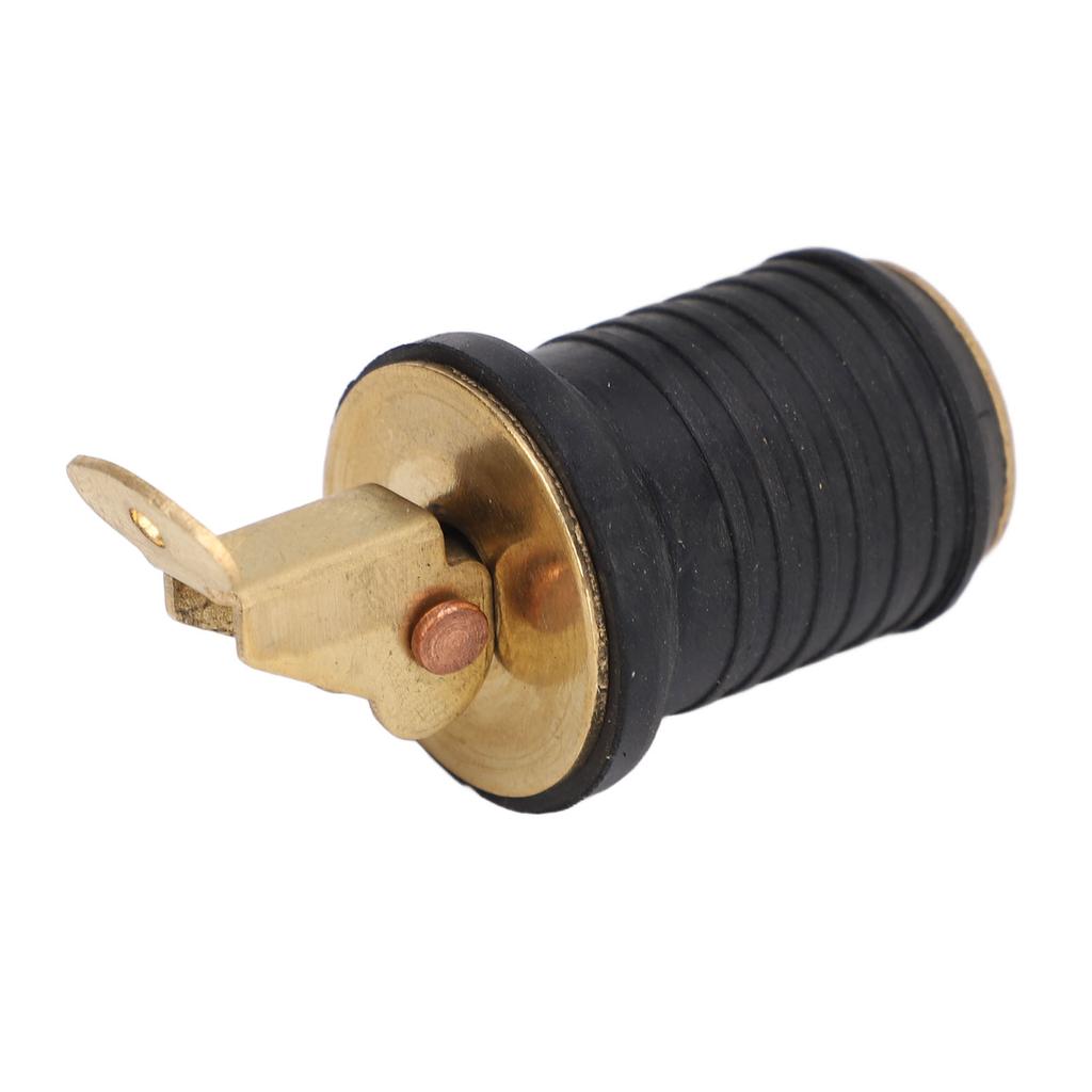 Boat Live Well Plug Brass Livewell Bait Well Drain Plug Tight Sealing Boat Drain Plug Boat Drain Plug for Bilge Beam