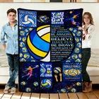 Volleyball Pattern Flannel Blanket Soft Cozy Throws Napping Travel Use