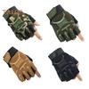 1 Pair Kids Half Finger Gloves Anti-Slip Sport Mittens Large Area Anti-Slip Design Elastic Soft Gloves