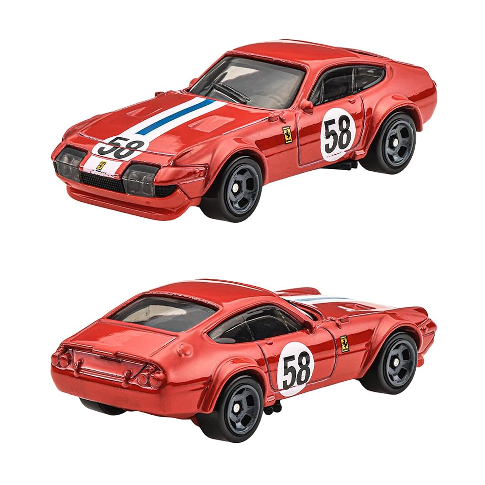 Hot Wheels Basic Car Ferrari 5-Car Pack Miniature 1:64 Scale Set for Ages 3+ JLN12