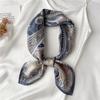 Satin Print Silk Shawl Headscarf Hijab Hair Wrap Fashion Headband Square Scarf For Women Neckerchief Female Foulard Bandana 2021