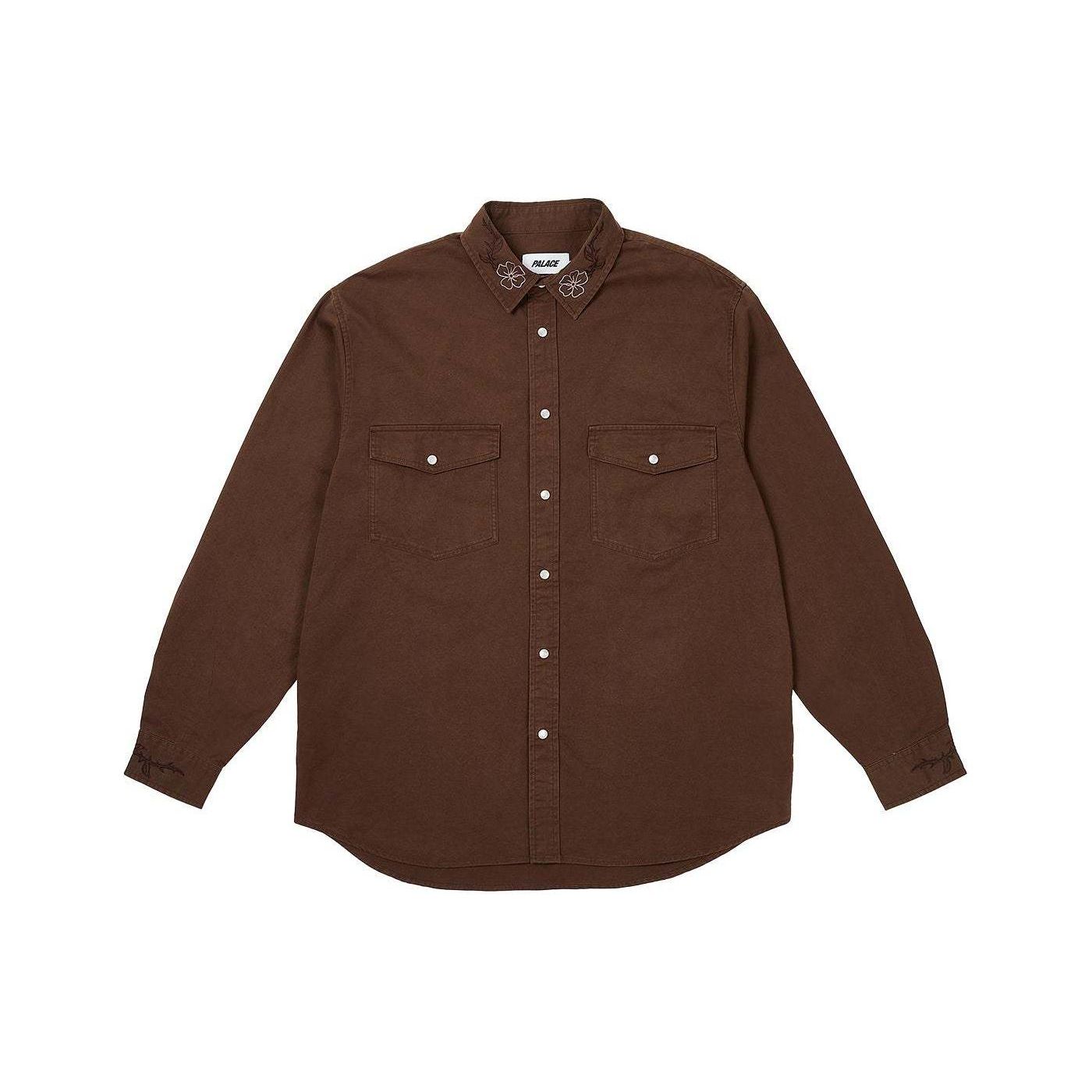 Рубашка Palace Flexus, красивые коричневые топы унисекс P26SHT007 XL