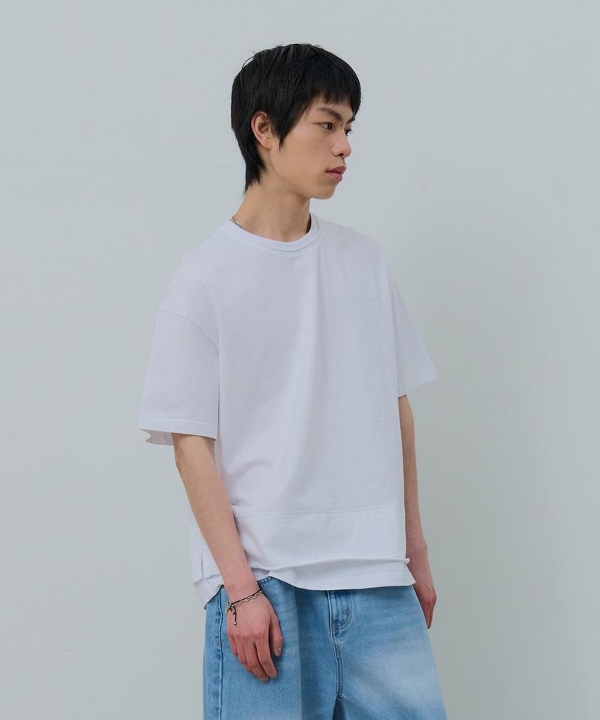Desiledeu Layered Short Sleeve T-Shirt-Fbsk5804D01