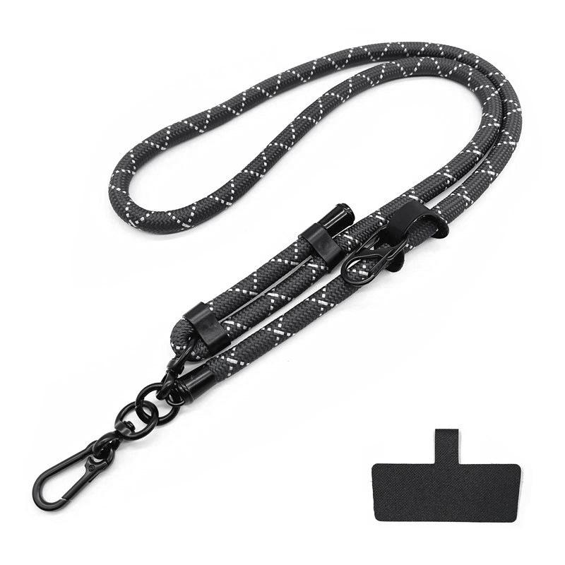 10MM Nastavitelný crossbody popruh na telefon a fotoaparát proti ztrátě s očkem a klipem