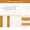 5pcs Step Drill Bit Set HSS Cobalt Metal Hole Cutter Titanium Conical Carbide Punch Tool 50 Size Perforated Drill Bits
