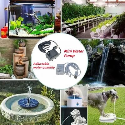 NEU Ultra Leiser Mini Haustier Wasserspender Wasserpumpe USB 5V Hydrokultur Tauchpumpe Mini Aquarium Mini Wasserpumpe