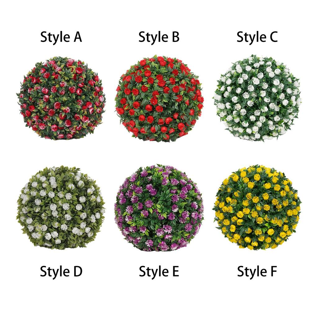 Simulerad Växt Blomma Hängande Topiary-boll, 7,8 tum Realistisk Form PE-material för Tak, Träd, Heminredning