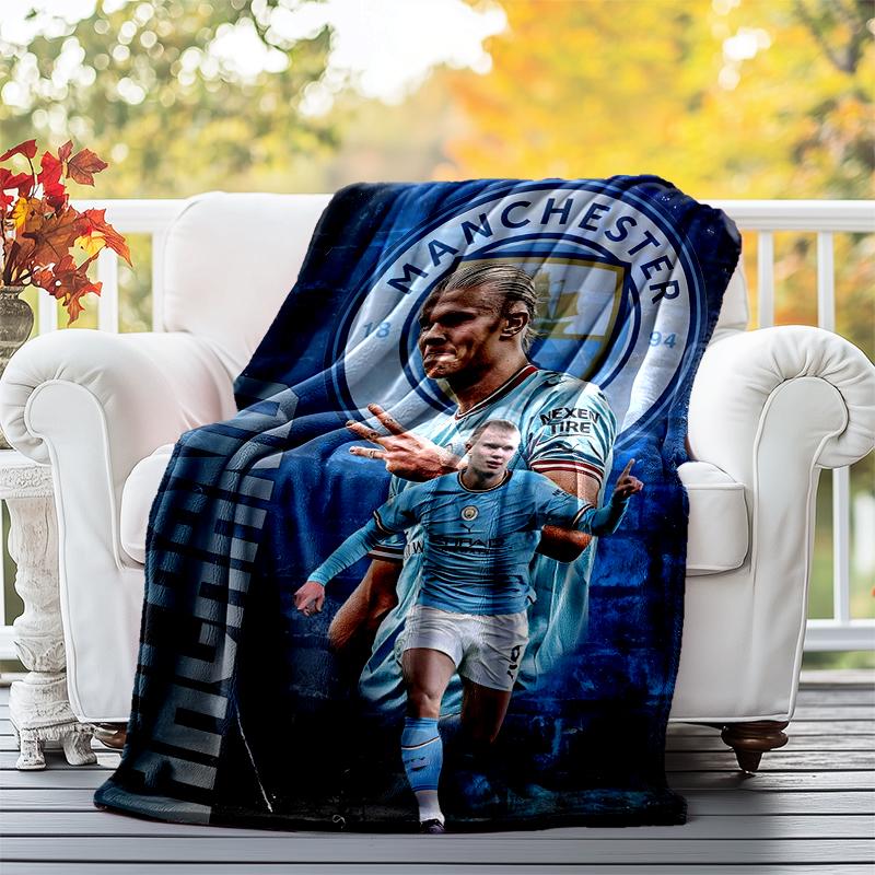 Haaland Flannel Blanket Soft All-Season Throw, Design for Camping, Car Travel, Hiking Sofa, Bed, Office Perfect Gift for Parties