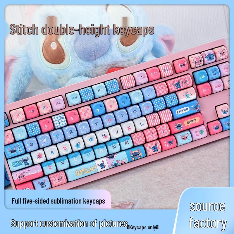 Stitch MOA Original Height PBT Dye-Sublimation Lilo & Stitch Mechanical Keyboard Full Keycap Set