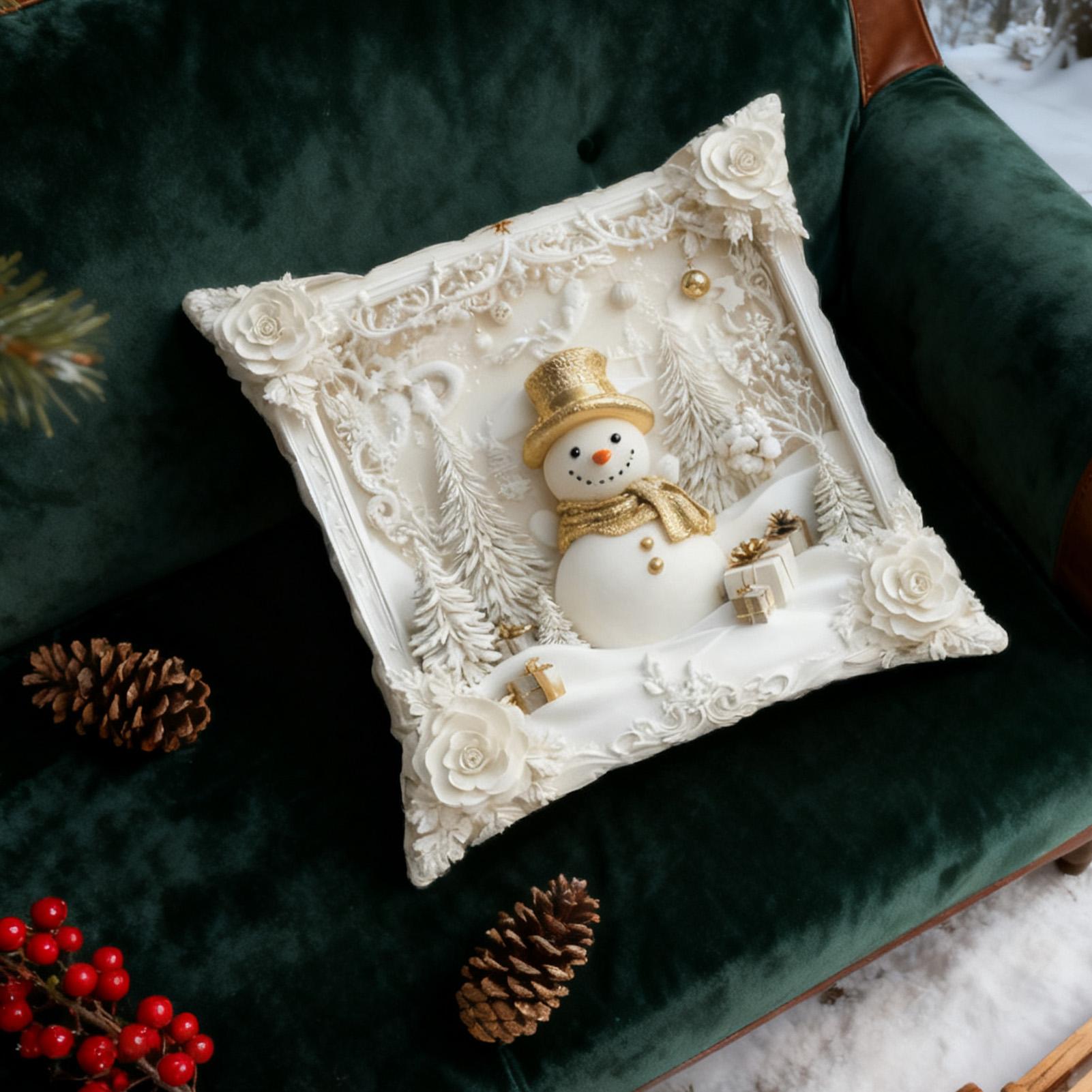 Льняные Рождественские Белые Наволочки Для Подушек На Кровать Диван Подушку Машину Белая Рождественская Тема Вышитые Наволочки China Mainland