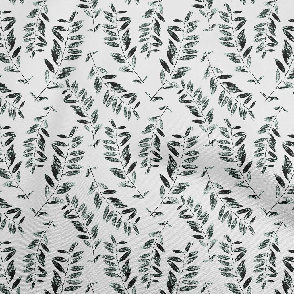oneOone Cotton Flex Light Dusty Blue Fabric Leaves Diy Clothing Quilting Fabric Print Fabric By Yard 40 Inch