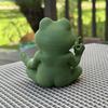 Meditative Frog Figurine Zen Yoga Frog Statue with Middle Finger Gesture Quirky Garden Sculpture for Home Office Desk Decor