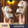 Girls Sandals New Summer Non-Slip Soft Sole Girls Middle and Large Children Velcro Children's Shoes Baby Beach Sandals