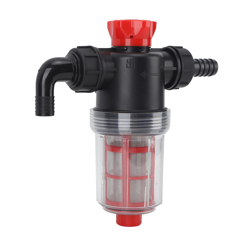 Bewässerungswasserpumpenfilter Feinmaschiges Doppelschicht-Filtersystem Hoher Durchfluss Inline-Sieb für Garten Rasen 38mm Anschluss