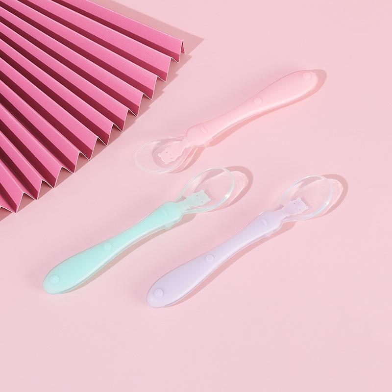 1Pc Silicone Spoon for Baby Consumption, Soft Spoon for Children and Newborns, Silicone Spoon for Baby Complementary Food Feeding