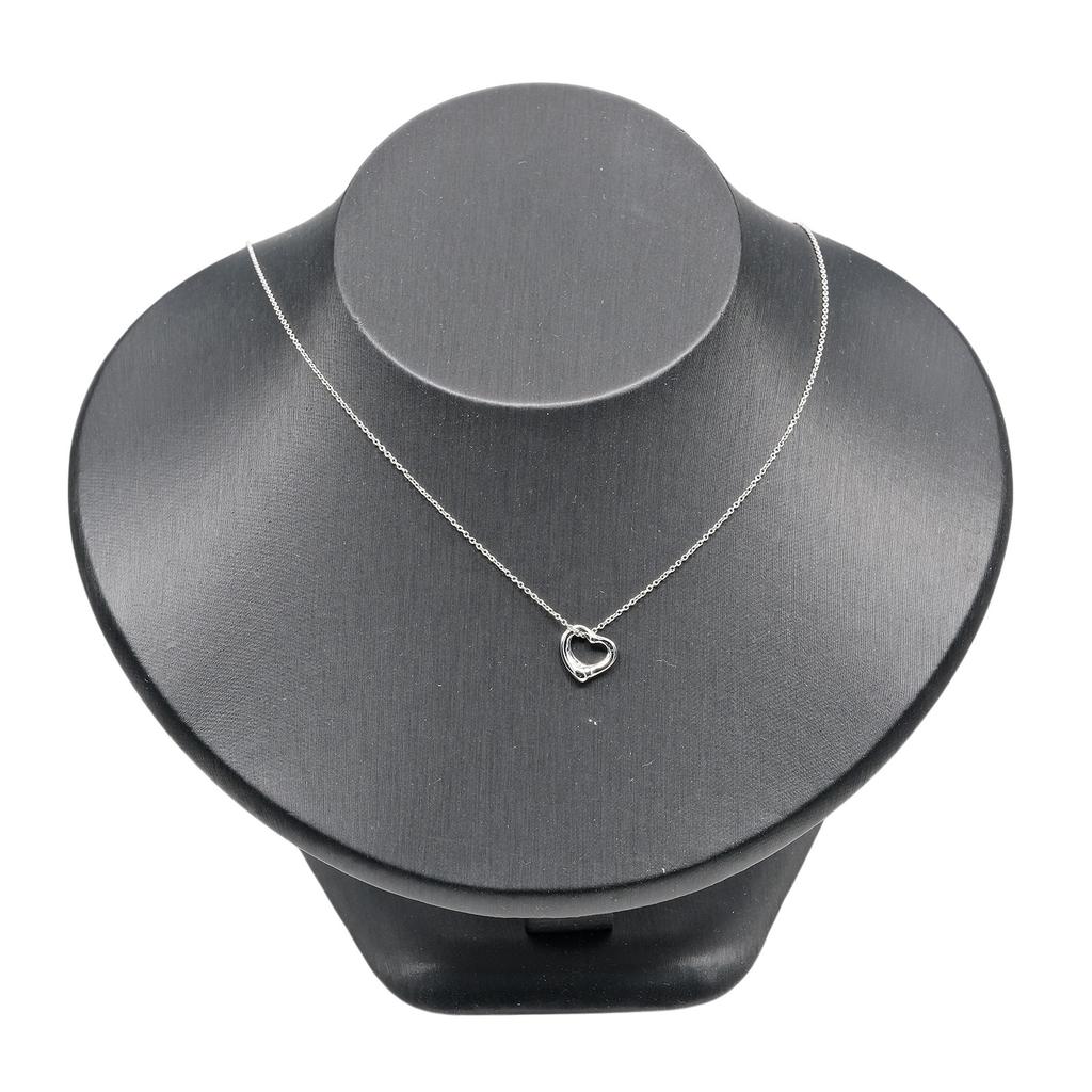 TIFFANY&Co. Open heart Necklace Pt950Platinum 3.7g Women Used