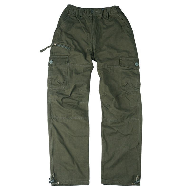 Spring and Autumn Outdoor Pure Cotton Cargo Pants for Men, Loose Straight-Leg, Plus Size Work Trousers, Versatile for Mountaineering and Casual Wear