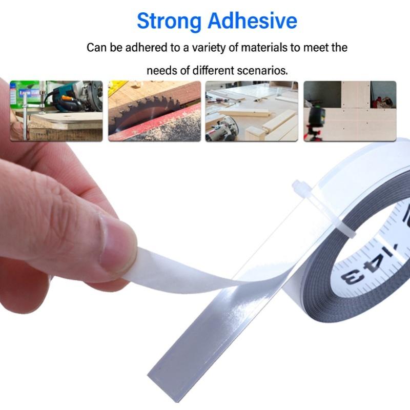 12FT Self Adhesive Measuring Tape Carbon Steel Reverse Direction Workbench Ruler For Home Improvement And DIY Projects