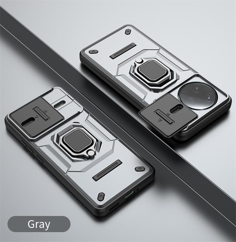 

Бронированный противоударный чехол для Xiaomi Poco F7 Pro F7 Ultra защитный чехол кольцо магнитный держатель подставка чехол Fundas Capa Poco F7 Ultra серый