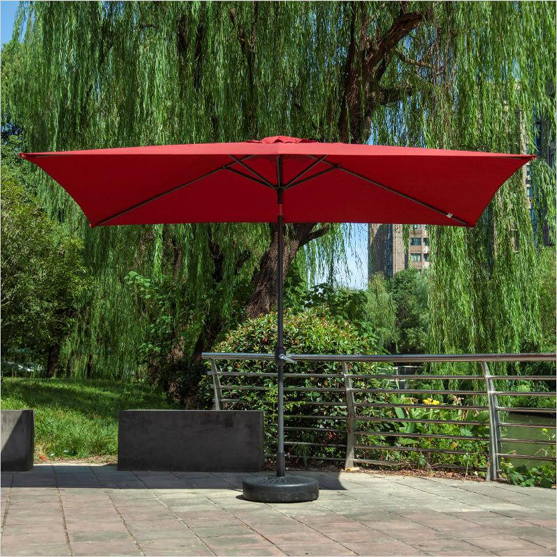 Rectangular 2x3m Outdoor Sun Umbrella - Leisure, Beach, Courtyard, Center Pole
