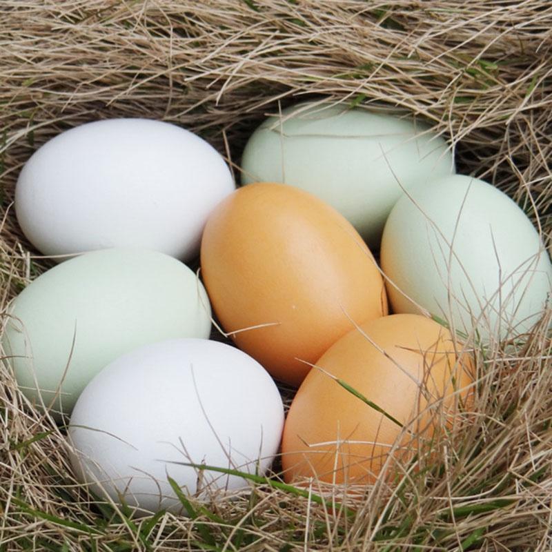 Premium Quality Baby Toddler Montessori Toys Wooden Tetris Puzzle Stacking Blocks For Creative Play H-1Pcs Egg（Random color）