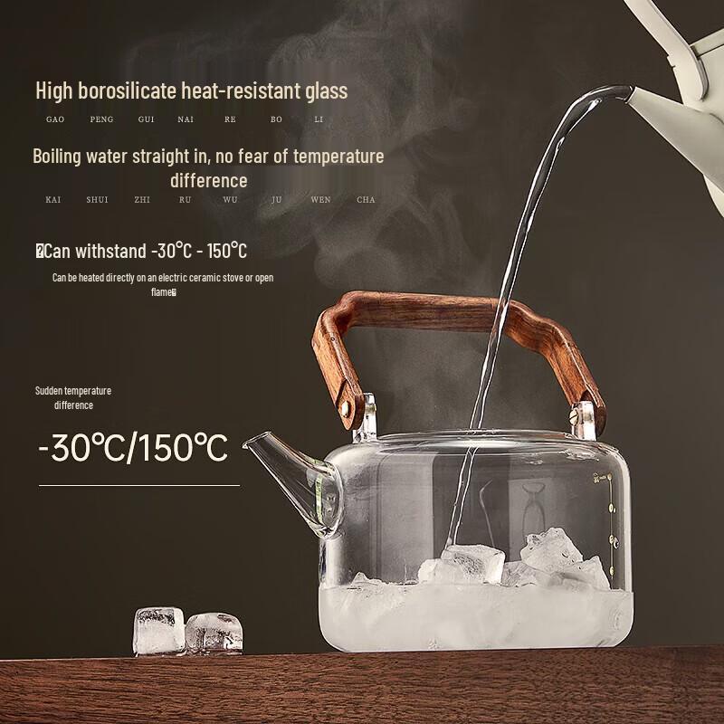 YIHUTEA Heat-Resistant Glass Teapot