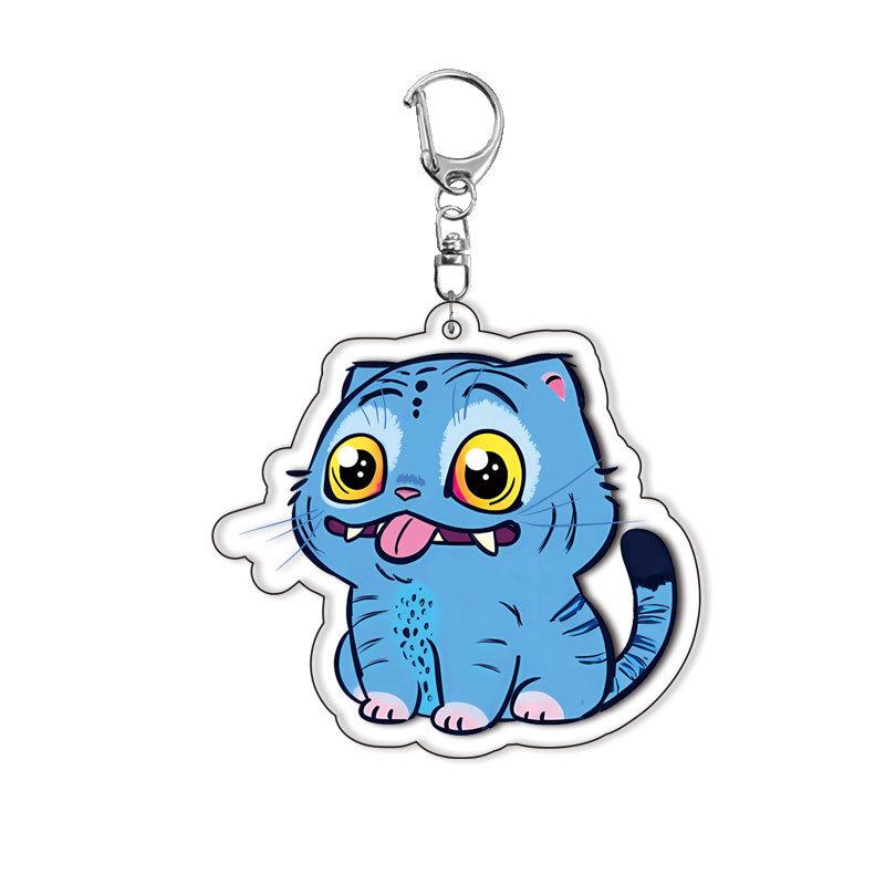 Cartoon Huntrix Saja Boys Derpy Tiger Acrylic Keychains Ring Double-Sided Key Chain Jewelry K-Pop Demon Hunters Fan Love Gifts