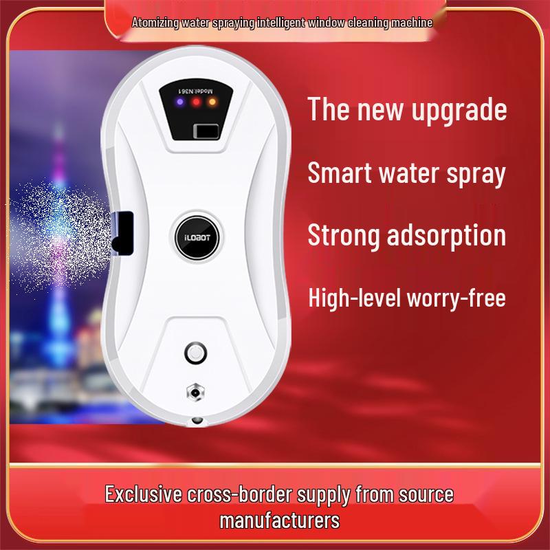Inteligentny Robot do Mycia Okien Sterowany Zdalnie z Automatycznym Spryskiwaczem Wody i Regulowanymi Ustawieniami