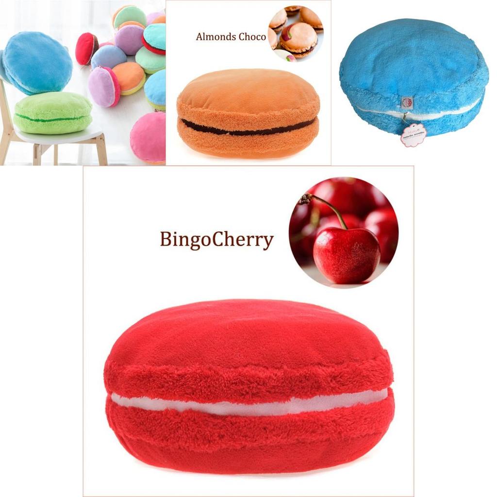Charming 15 Inch Macaronshaped Cushion With Plush Cover And Supportive Pp Cotton Filling