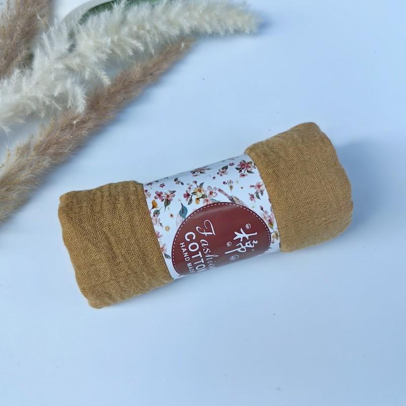 Monochrome Cotton And Linen Scarf, Beard Headscarf, Crumpled Scarf, Shawl, One Piece Will Be Sent On Behalf Of Wj01.
