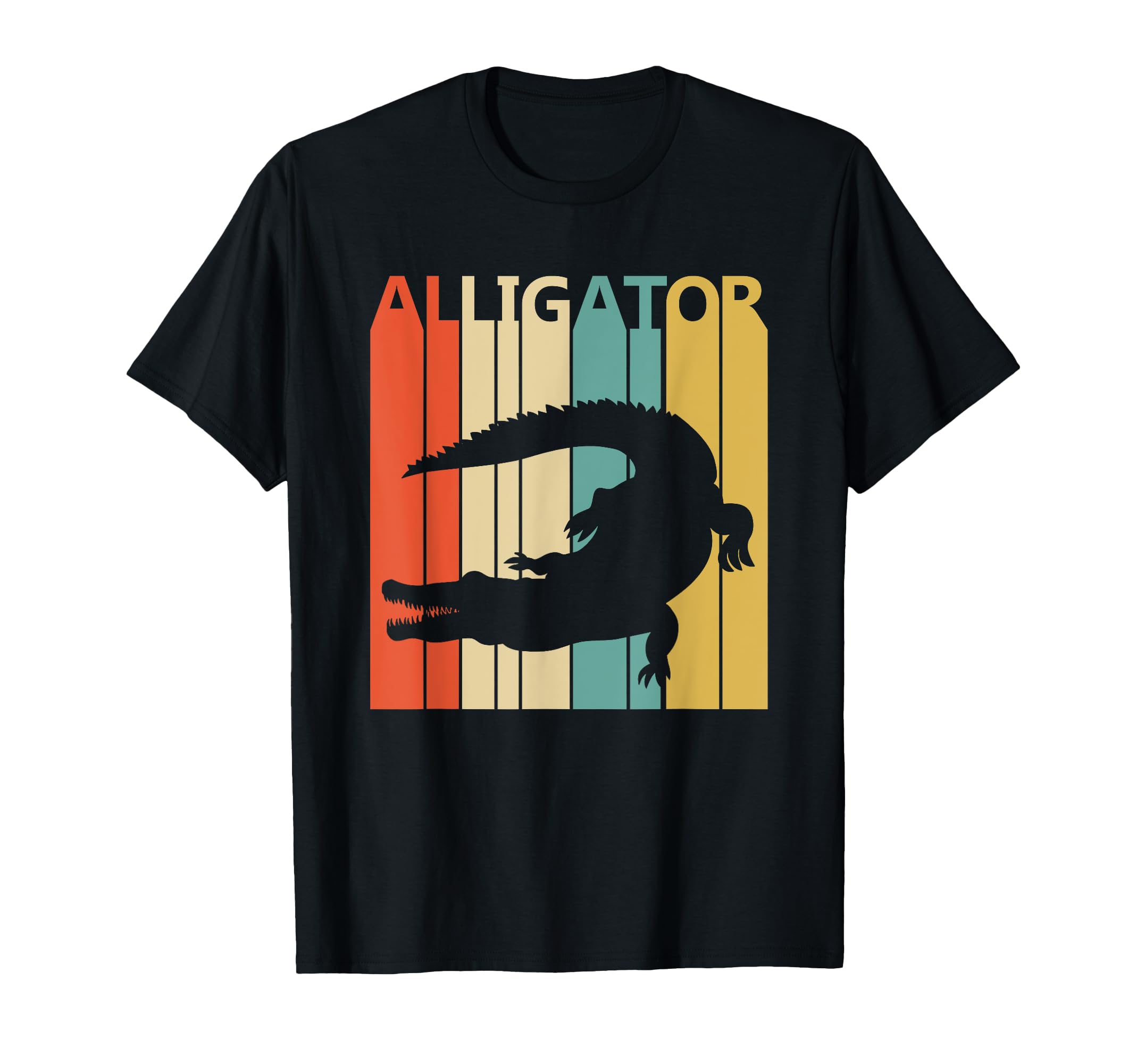 

Аллигатор милый и забавный - alligator. Футболка чёрный