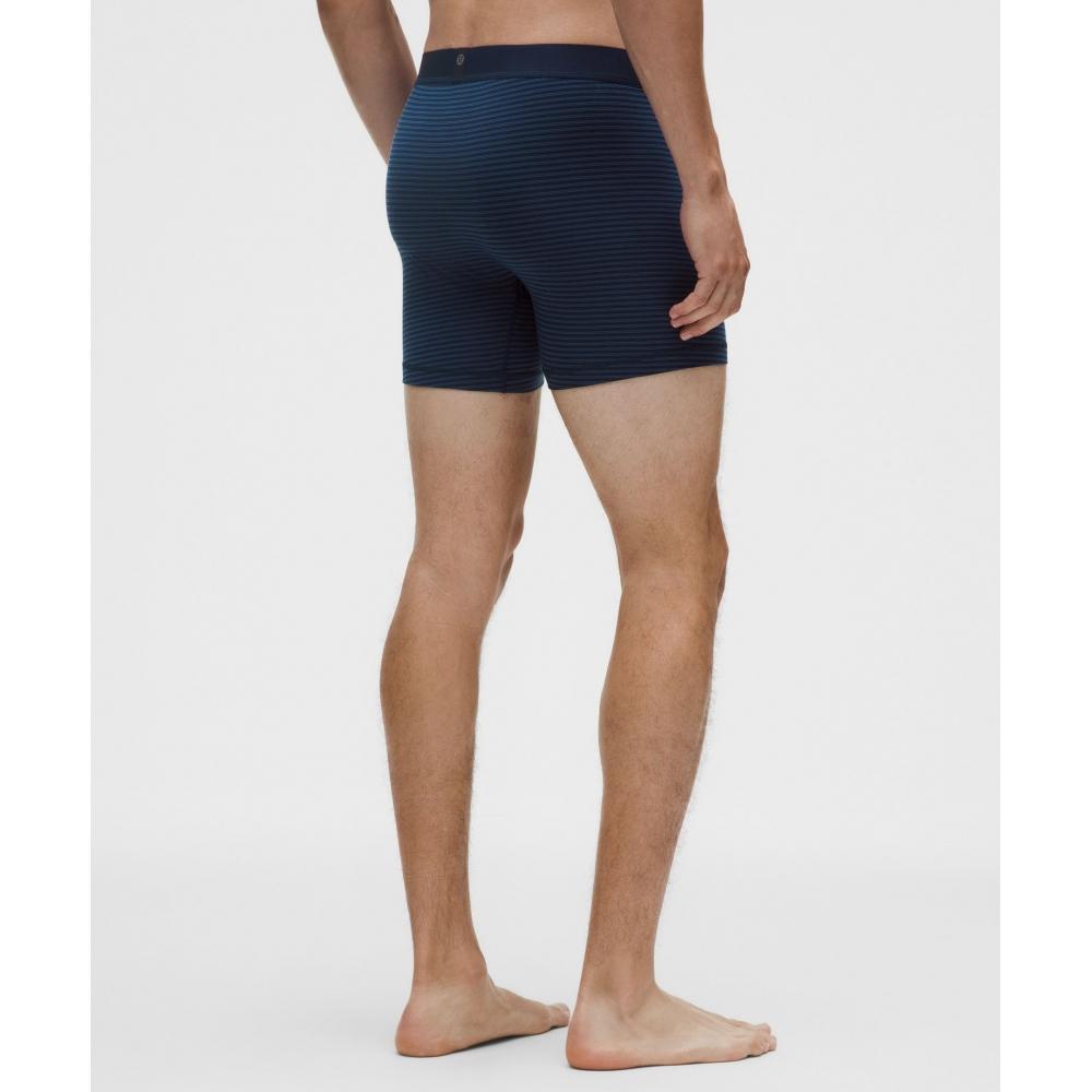 Lululemon Always In Motion Boxer 5   3 Pack Twofold Stripe Blue Twill True Navy Twofold Stripe Pelican Fog Green Twofold Stripe Ashen Rose Dare Devil