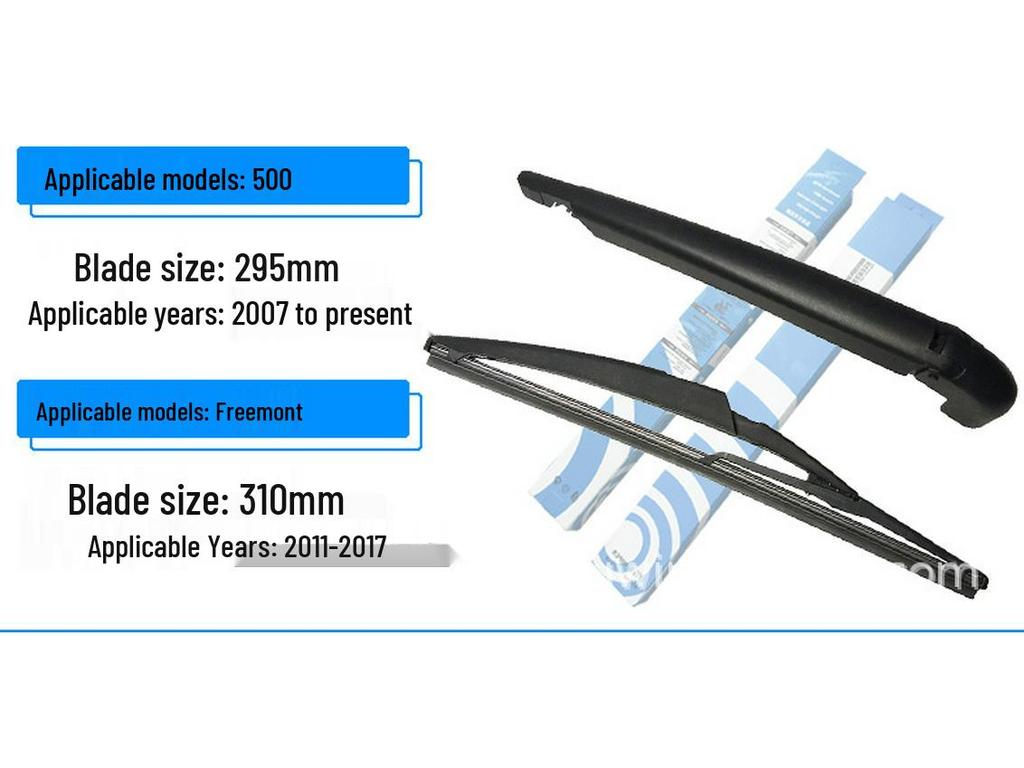 Rear Wiper Blade & Arm for Applicable Fiat Models: Palio, Panda, Bravo, Uno, Tipo (Weekend Wind 500)