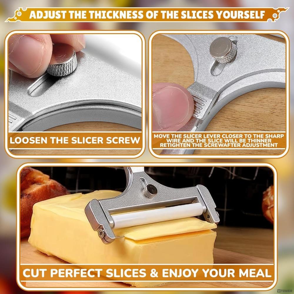 1 Stück Käseblock Käseschneider Handlicher Käseschneider für Blockkäse Edelstahl Käseschneider