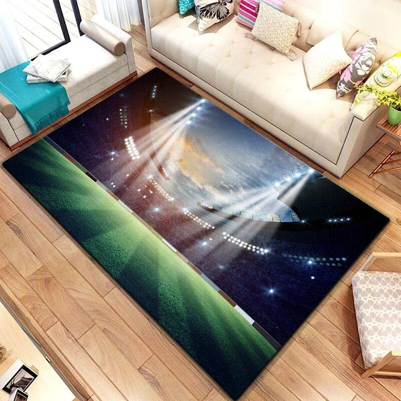 Soccer Football Creativity HD Printed Carpet Household Rug Children's Room Living Room Chair Bedside Modern Simple Floor Mat