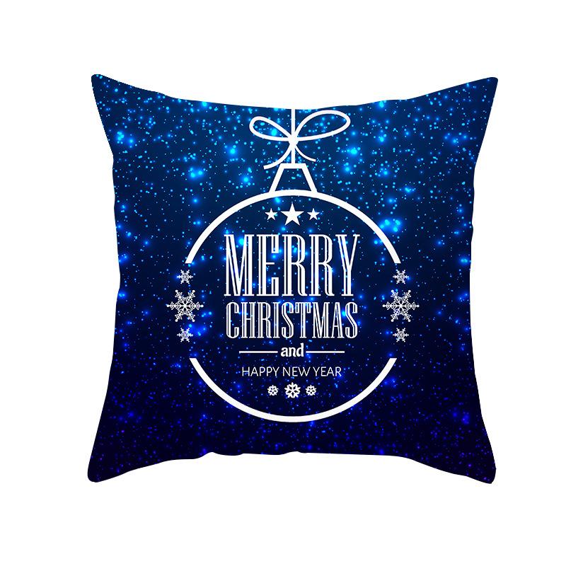 Blue Collection Sofa Car Office Cushion Cover Christmas Decoration Pillowcase Home Decor